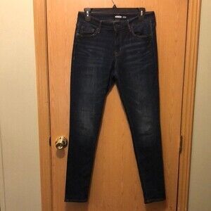 Old navy rockstar super skinny dark wash with fade denim size 8 long
